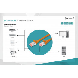 Digitus CAT6 S-FTP Patch Cable 0,5m Orange