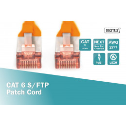 Digitus CAT6 S-FTP Patch Cable 0,5m Orange