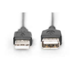 Assmann USB extension cable, type A 1,8m Black