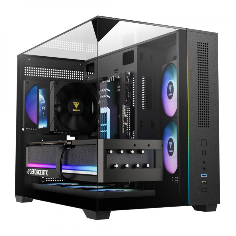 Gamdias Atlas M3M Tempered Glass Black