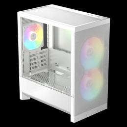 Gamdias Aura GC15M ARGB Tempered Glass White