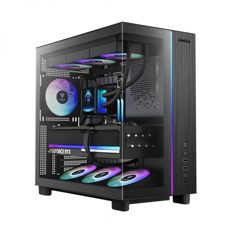 Gamdias Atlas M4 Tempered Glass Black