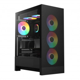 Gamdias Aura GC15 ARGB Tempered Glass Black