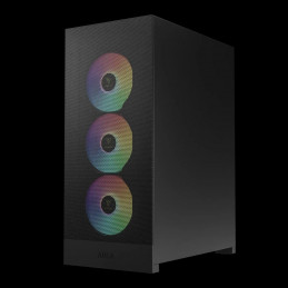 Gamdias Aura GC15 ARGB Tempered Glass Black