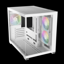 Gamdias Aura GC10M V2 WH ARGB Tempered Glass White