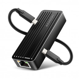 AXAGON ADE-10GR Type-C USB3.2 Gen 2 - 10 Gigabit Ethernet 10/100/1000/2500/5000/10000 Adapter Aluminum/Black