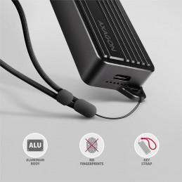 AXAGON ADE-10GR Type-C USB3.2 Gen 2 - 10 Gigabit Ethernet 10/100/1000/2500/5000/10000 Adapter Aluminum/Black