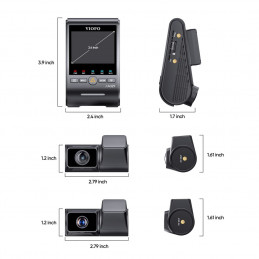 VIOFO A329T 3CH Dash Cam Black
