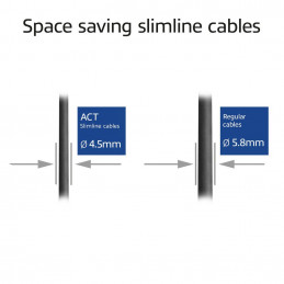 ACT CAT6A S-FTP Patch Cable 10m Black