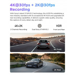 VIOFO A229 Pro 2CH Dual Dash Cam Black