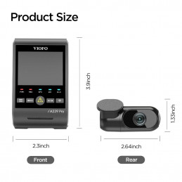 VIOFO A229 Pro 2CH Dual Dash Cam Black