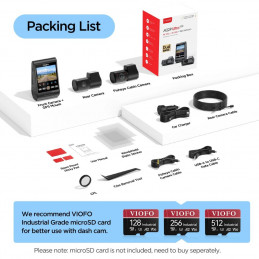 VIOFO A229 Ultra 3CH Dash Cam Black