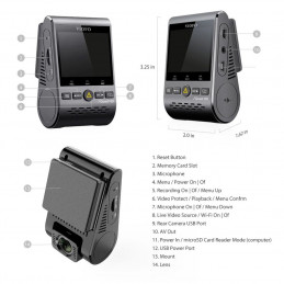 VIOFO A129 Plus Duo Dual Channel Dash Cam Black