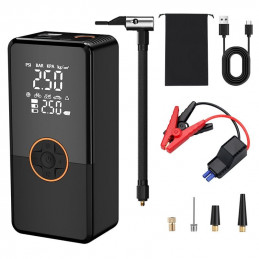 Platinet 8000mAh PowerBank with Car Jump Strater with Compressor Black