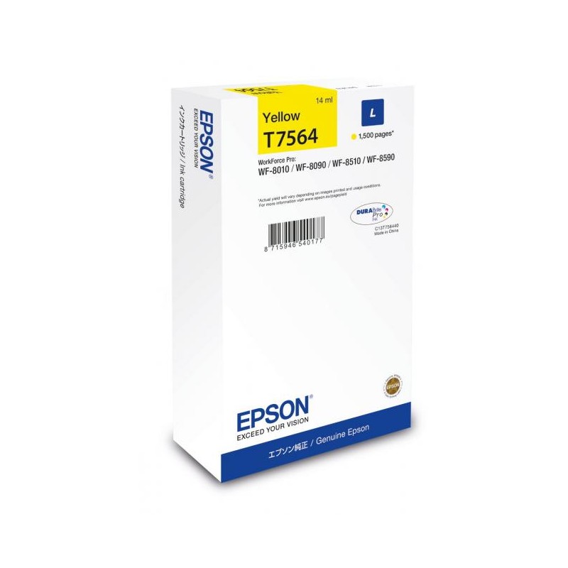 Epson T7564 sárga eredeti tintapatron