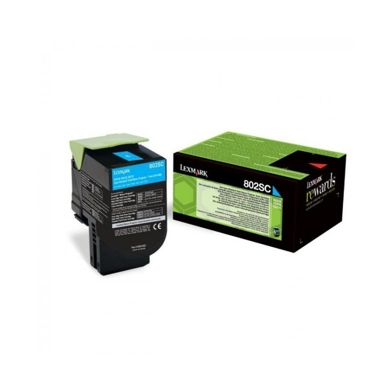 Lexmark [802SC] 80C2SCE kék eredeti toner