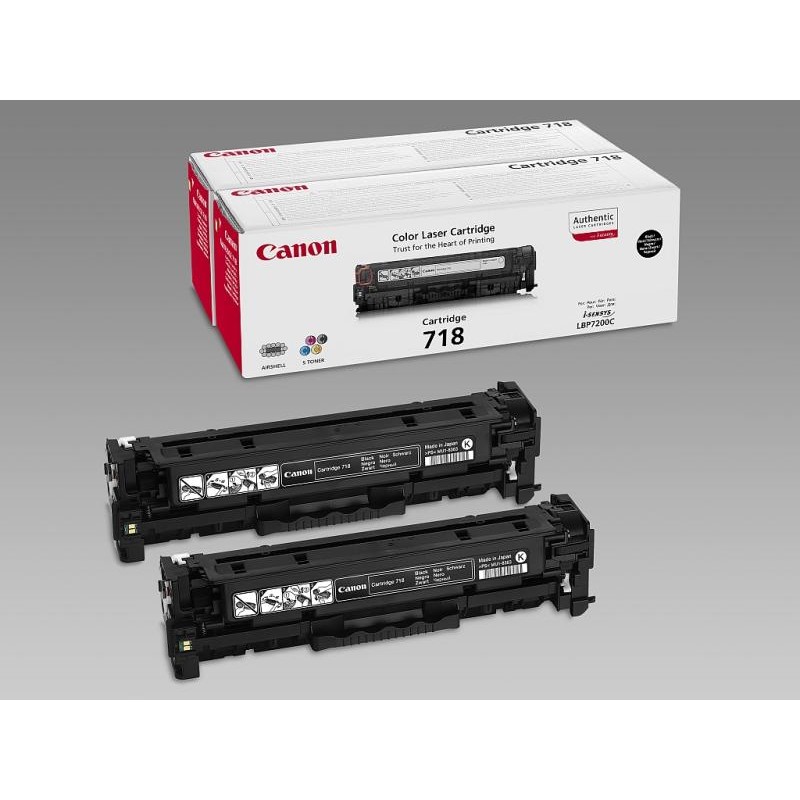 Canon CRG-718 fekete eredeti toner duplacsomag