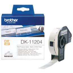 Brother DK-11204 fehér eredeti öntapadós címke 17mm