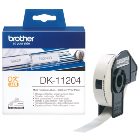 Brother DK-11204 fehér eredeti öntapadós címke 17mm