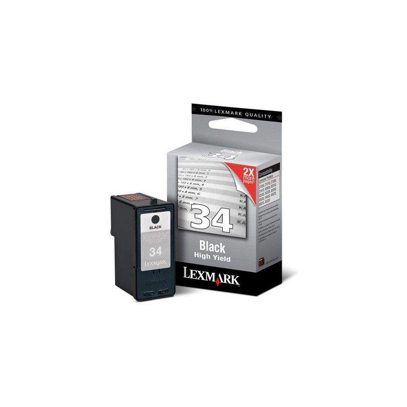 Lexmark 18C0034 [Bk] No.34 fekete eredeti tintapatron