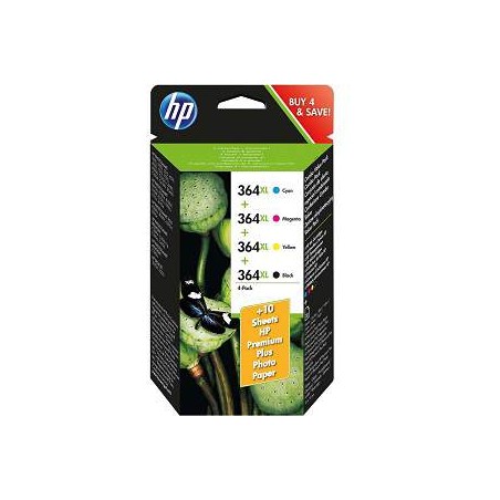 HP J3M83AE No.364XL eredeti tintapatron multipack+papír