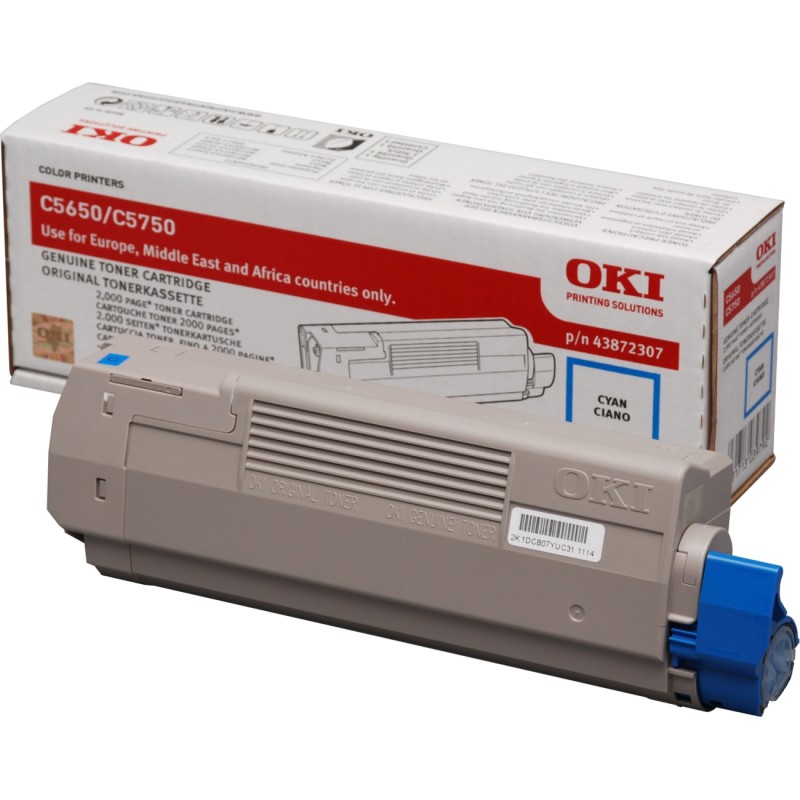 Oki [C5650/5750] 2K kék eredeti toner (43872307)