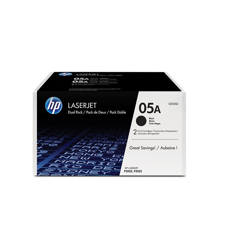 HP CE505AD fekete eredeti toner duplacsomag