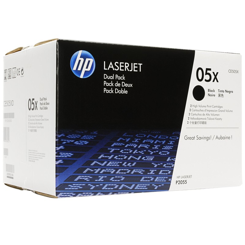 HP CE505XD (05XD) fekete eredeti toner duplacsomag