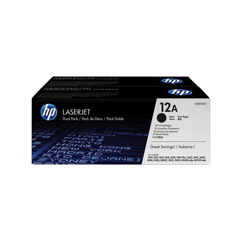 HP Q2612AD (12AD) fekete eredeti toner duplacsomag