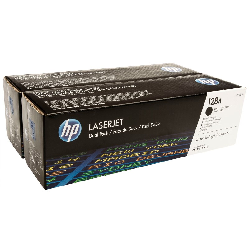 HP CE320AD (128AD) fekete eredeti toner duplacsomag