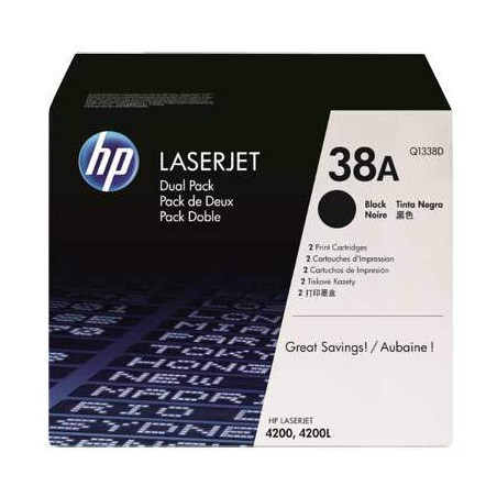 HP Q1338AD (38AD) fekete eredeti toner duplacsomag