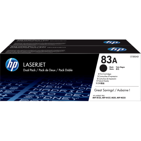 HP CF283AD (83AD) fekete eredeti toner duplacsomag