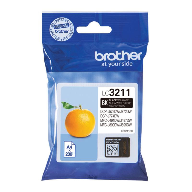 Brother LC3211 fekete eredeti tintapatron