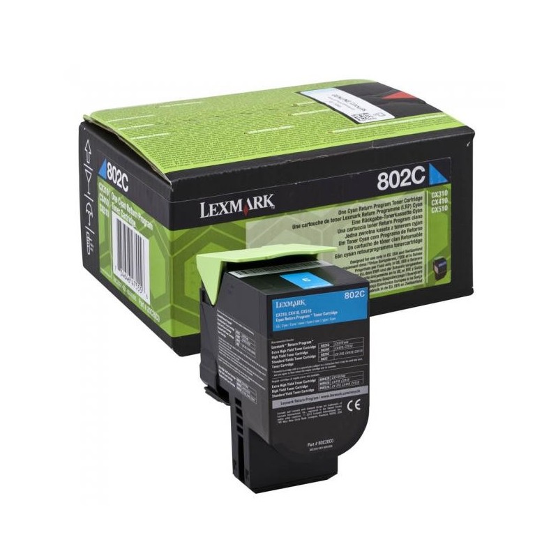 Lexmark [802C] 80C20C0 kék eredeti toner