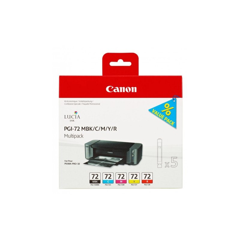 Canon PGI-72 eredeti tintapatron multipack (MBK/C/M/Y/R)