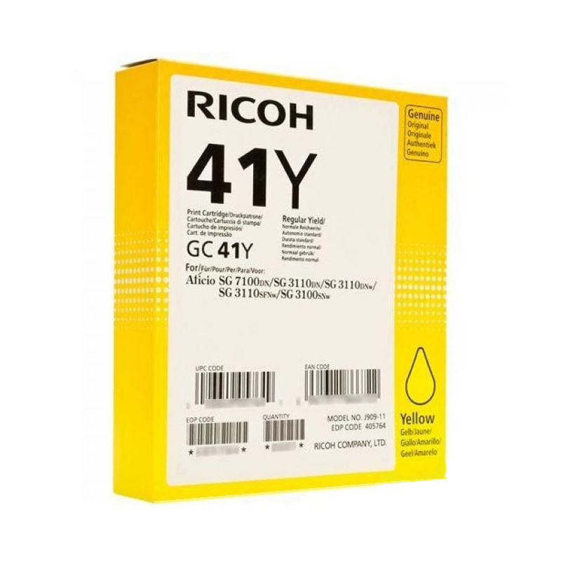 Ricoh SG3110 sárga eredeti gél (405764)