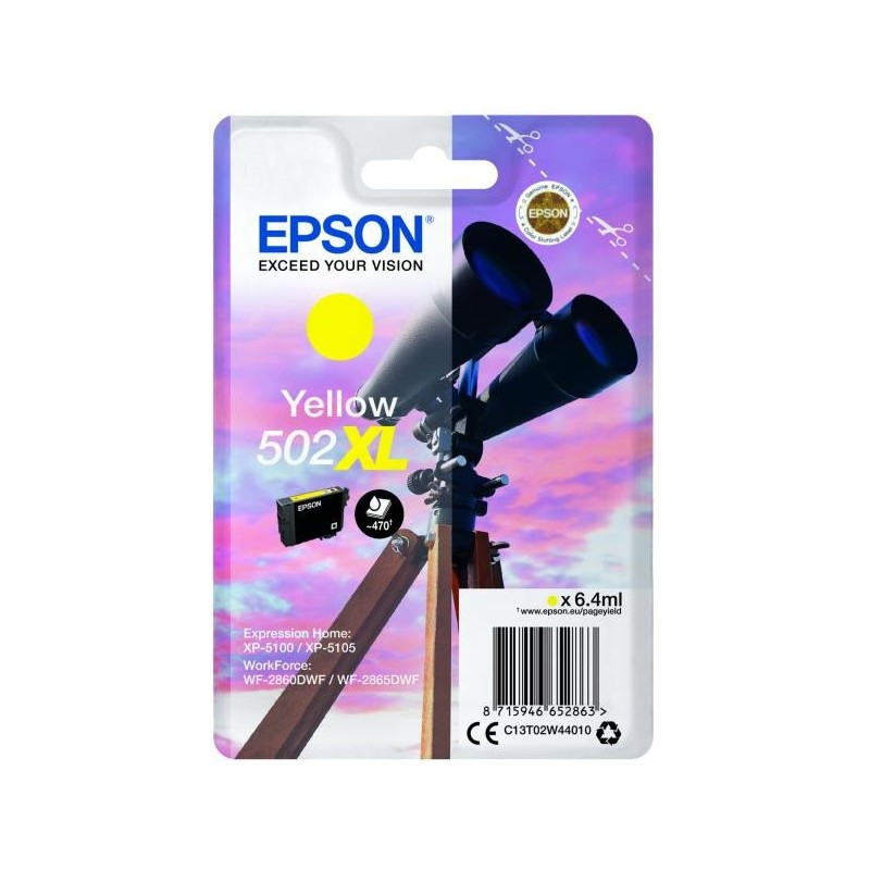 Epson T02W4 (502XL) sárga eredeti tintapatron