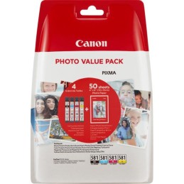 Canon CLI-581 színes eredeti tintapatron multipack + fotópapír