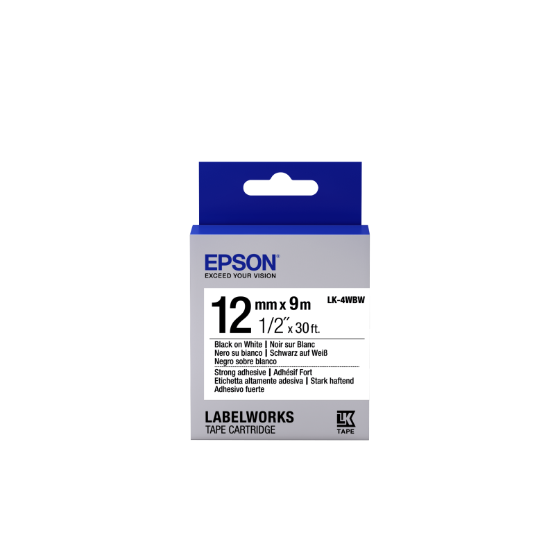 Epson LK-4WBW fehér alapon fekete eredeti címkeszalag