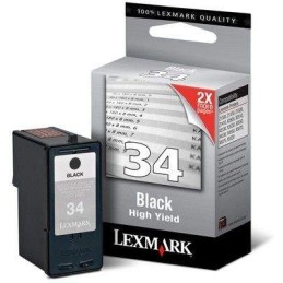 Lexmark 18C0034 [Bk] No.34 fekete eredeti tintapatron
